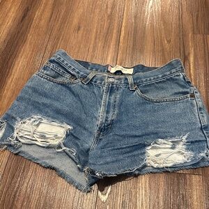 Levis Denim Distressed Women Shorts size 28